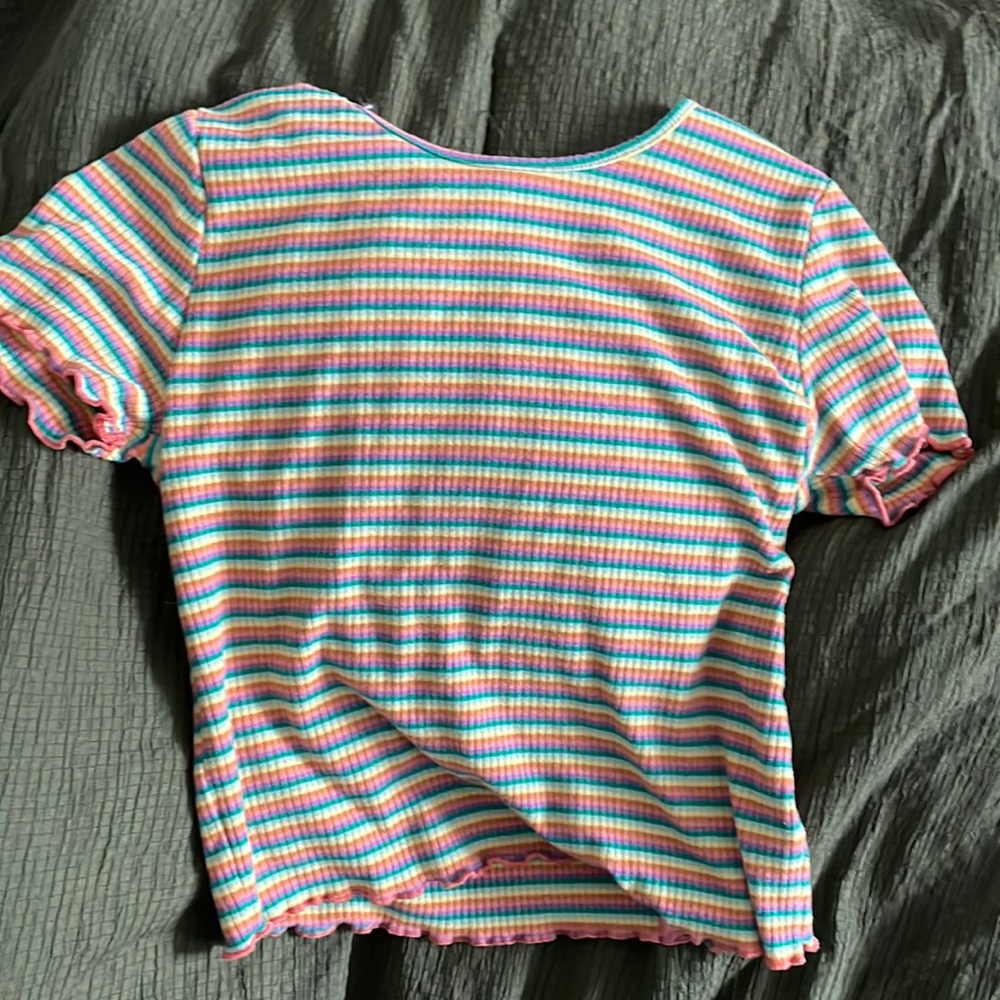 fitted rainbow shirt